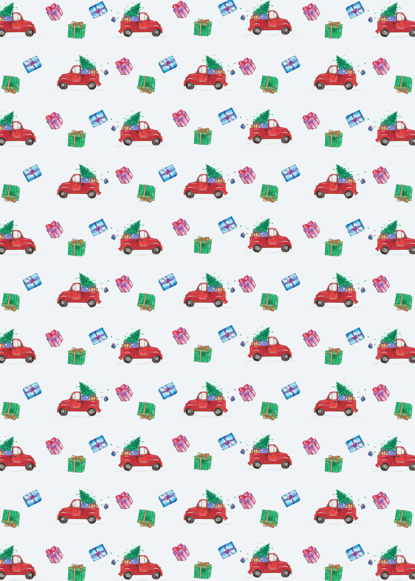 Christmas Truck Wrapping Paper